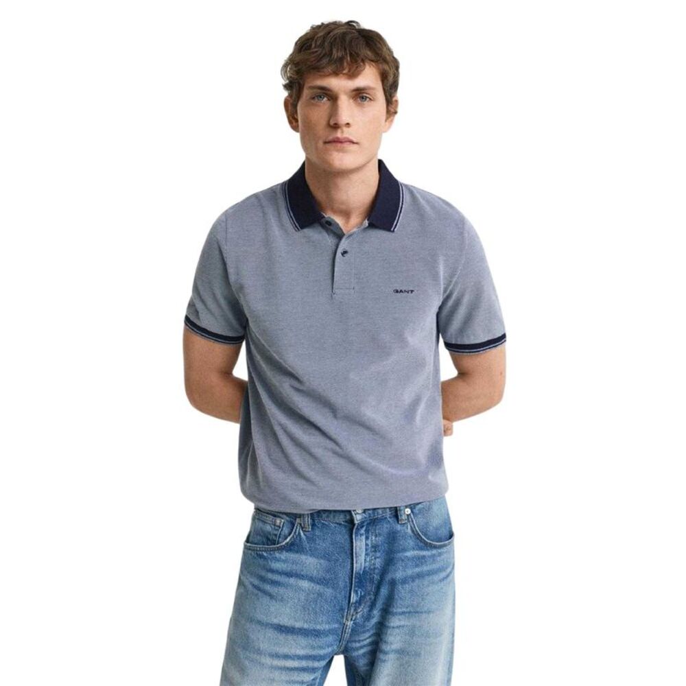 Gant Mens Oxford Regular Polo Shirt / Navy